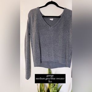 Garage gray blue sweater